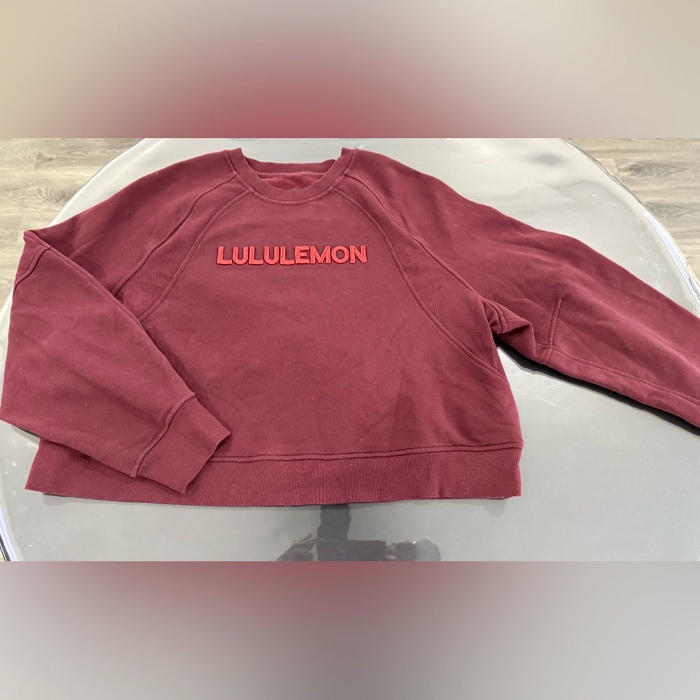 lululemon athletica Burgundy Crew Neck Sweater